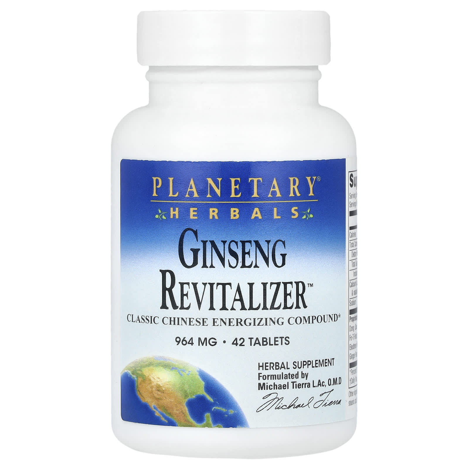 Planetary Herbals, Ginseng Revitalizer™, 42 Tablets - Image 1