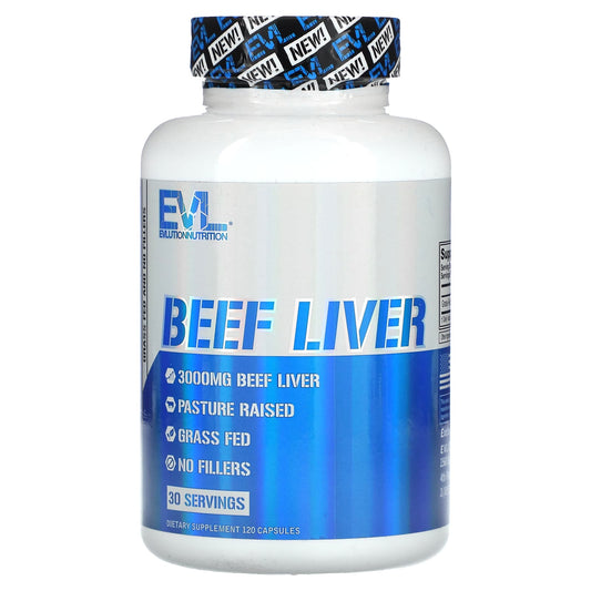 EVLution Beef Liver Capsules - 120 Count, 750mg Per Capsule - Image 1