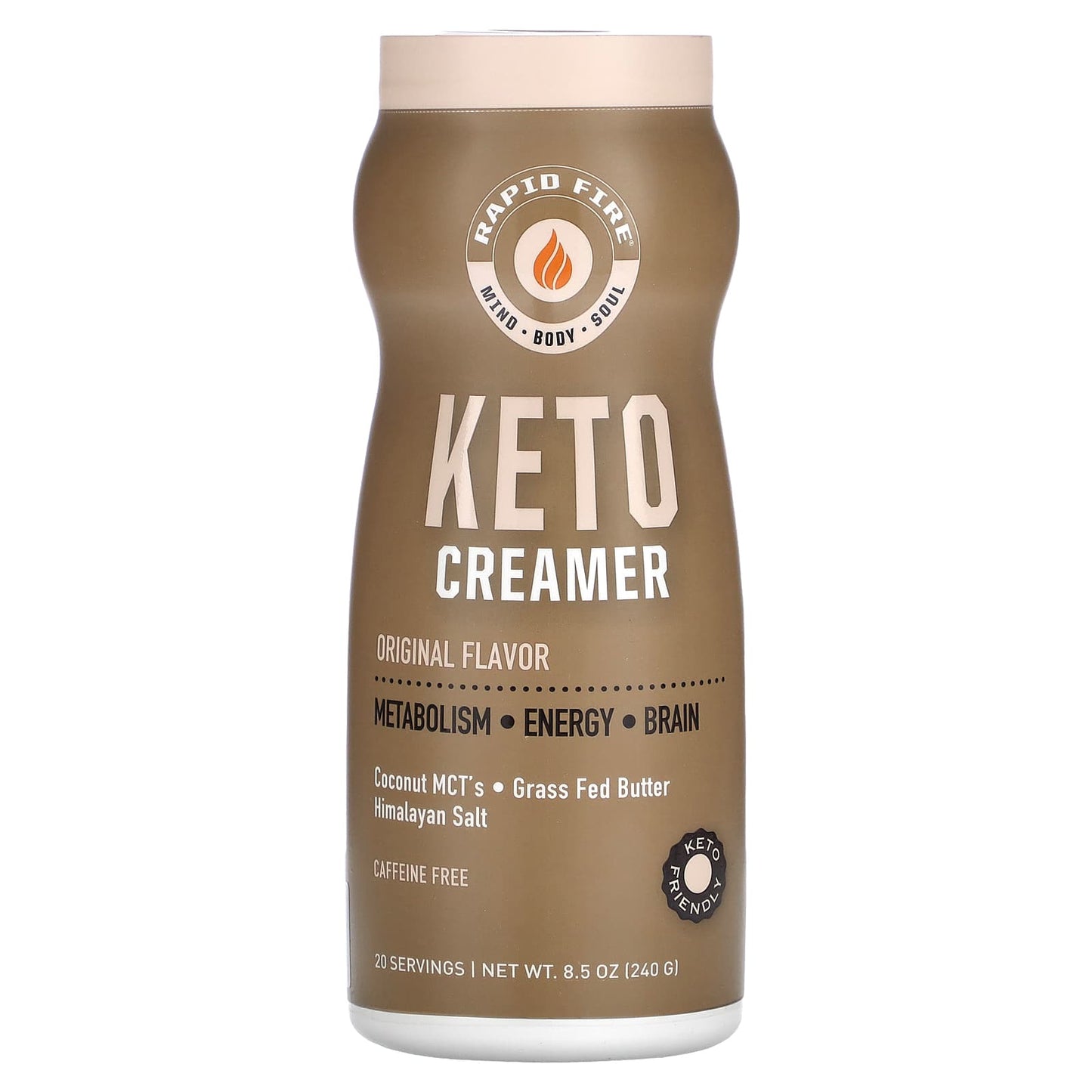 RAPIDFIRE, Keto Creamer, Original, Caffeine Free , 8.5 oz (240 g) - Image 1