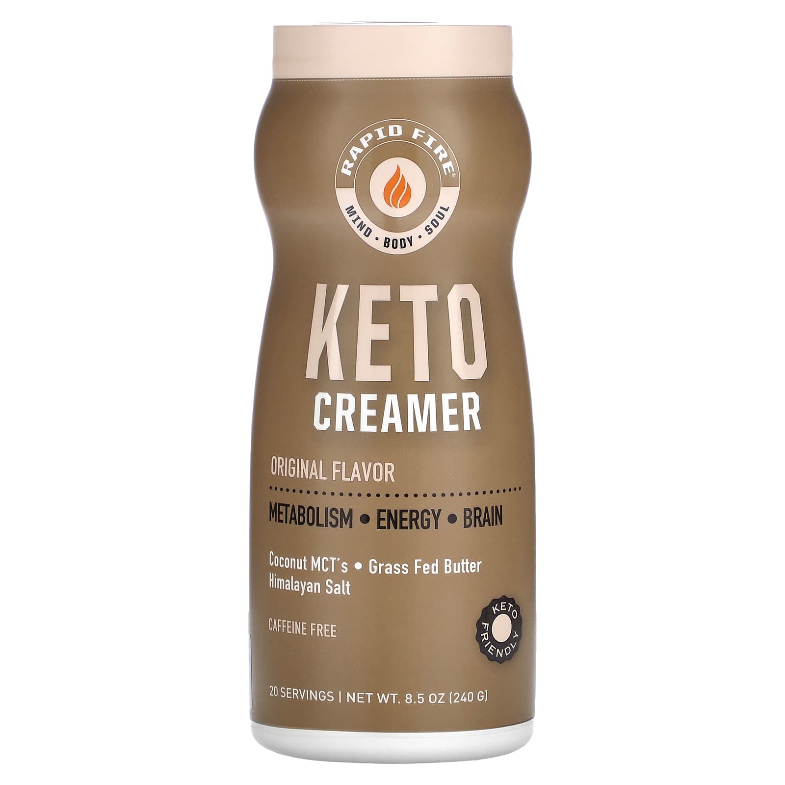 RAPIDFIRE, Keto Creamer, Original, Caffeine Free , 8.5 oz (240 g) - Image 1