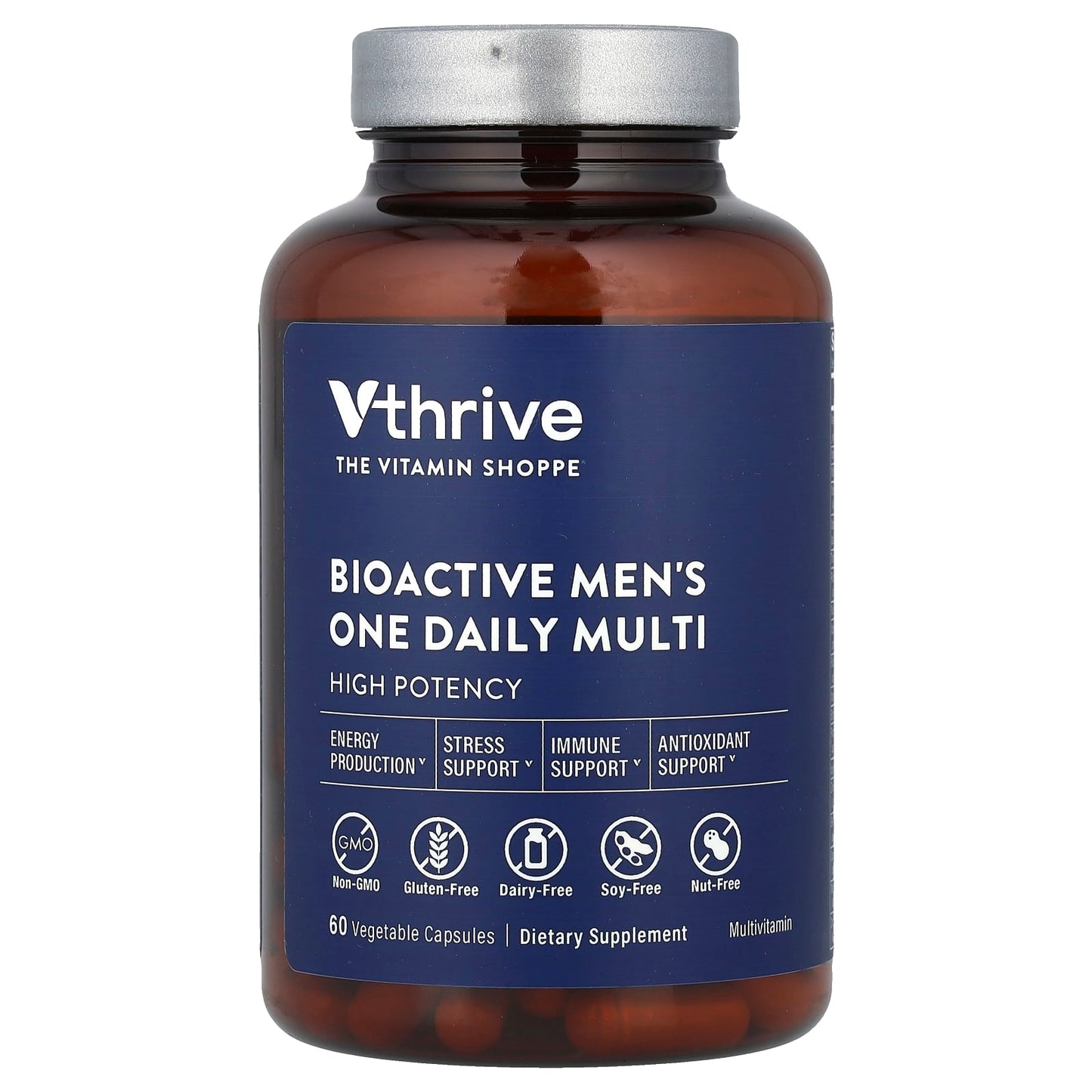 Vthrive, Bioactive Men's One Daily Multi, 60 Vegetable Capsules - Image 1