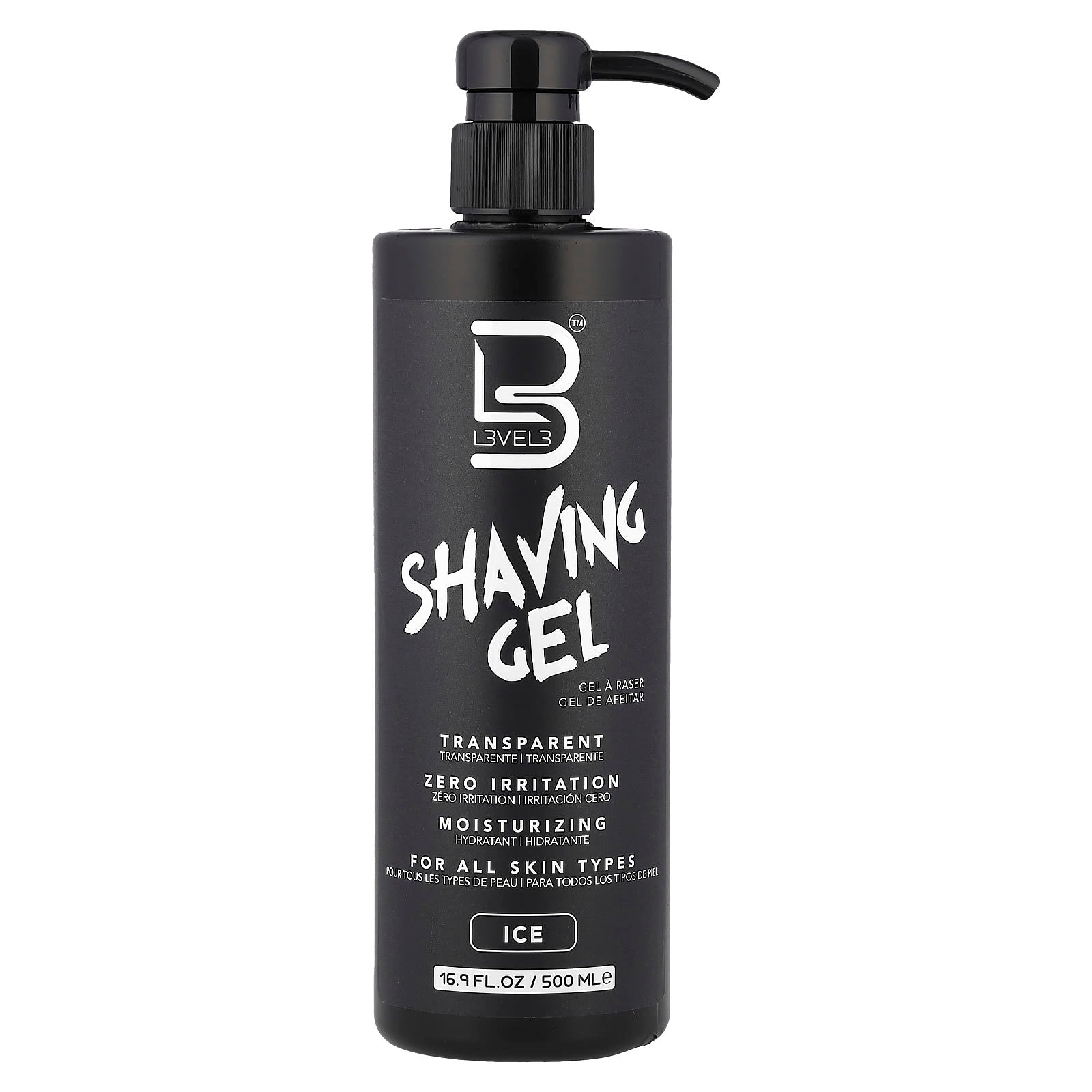 Level 3, Shaving Gel, Ice, 16.9 fl oz (500 ml) - Image 1