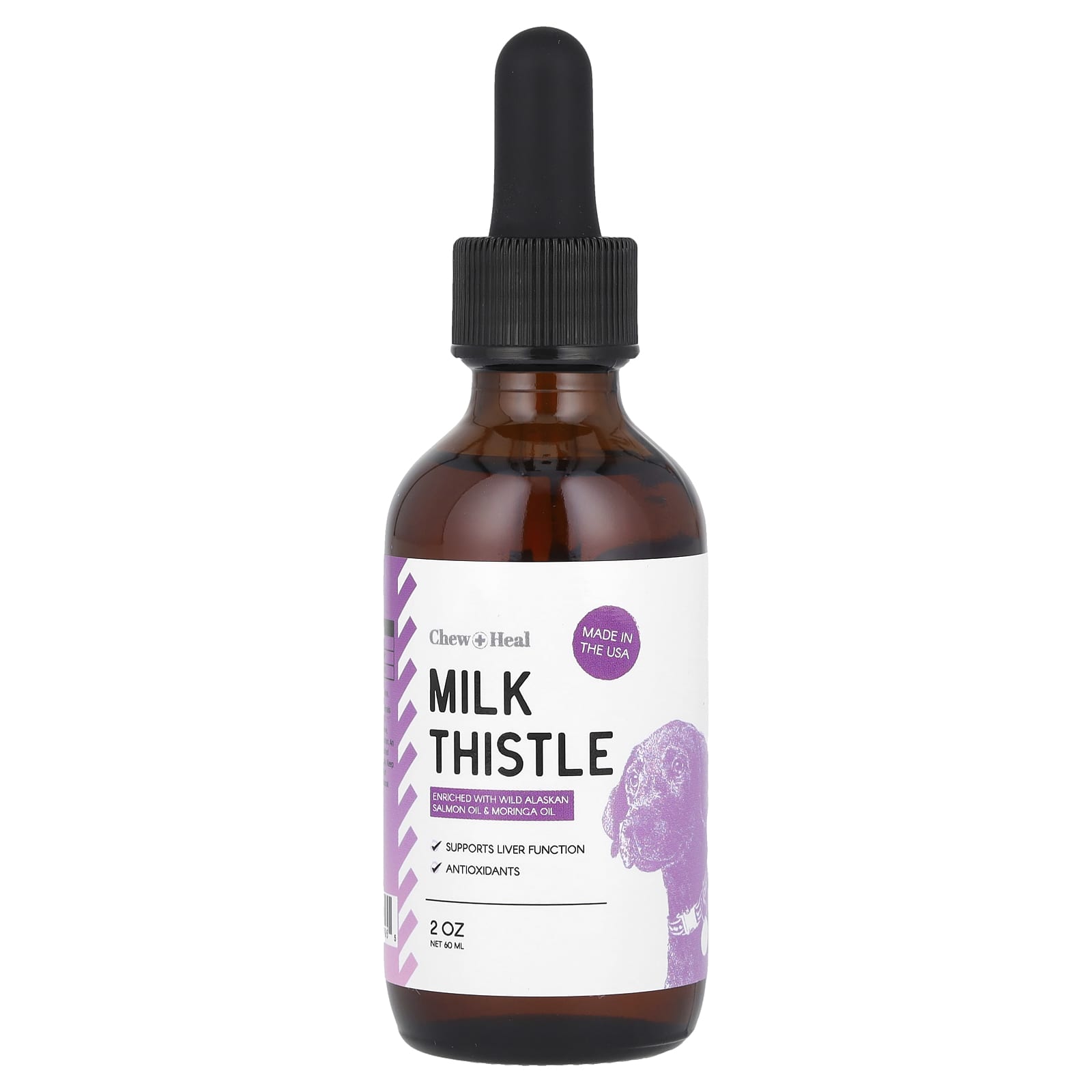 Milk Thistle Supplement for Dogs with Wild Alaskan Salmon Oil & Moringa Oil - Image 1