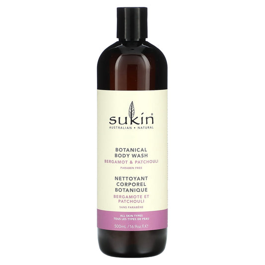 Sukin, Botanical Body Wash, Bergamot & Patchouli, 16. 9 oz (500 ml) - Image 1