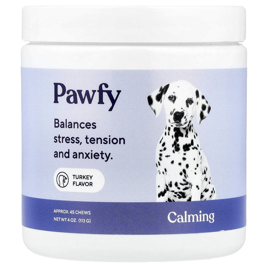 Pawfy, Calming, For Dogs, 6 Months+, Turkey, Approx. 45 Chews, 4 oz (113 g) - Image 1