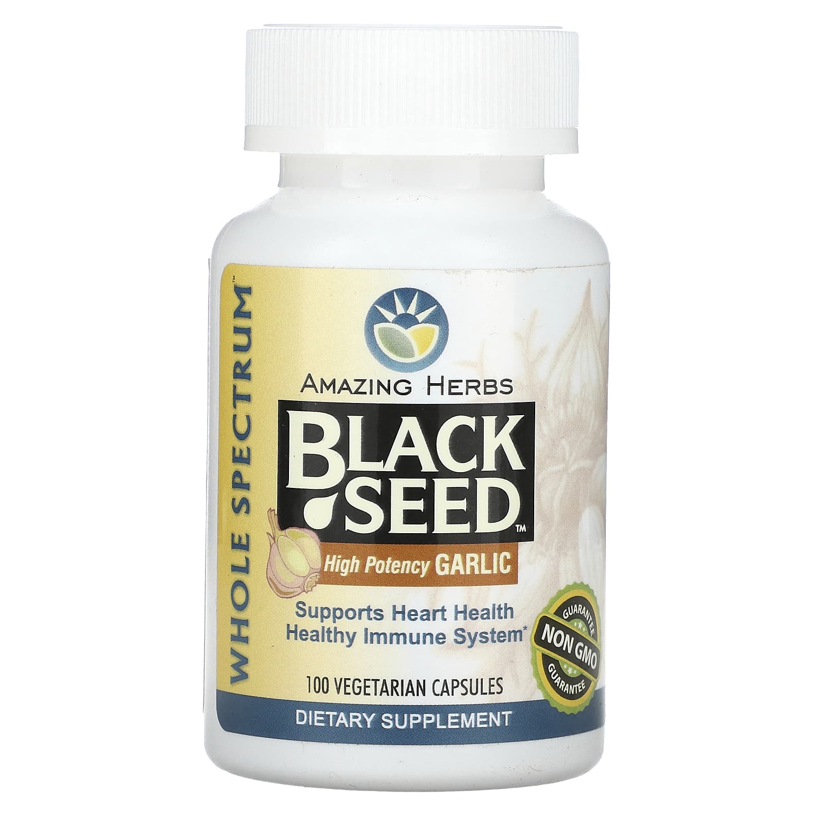 Support Heart Health with Amazing Herbs Black Seed Capsules, 100% Vegan & Gluten Free - Image 1