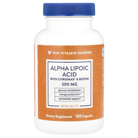 The Vitamin Shoppe, Alpha Lipoic Acid With Chromax® & Biotin, 120 Capsules - Image 1