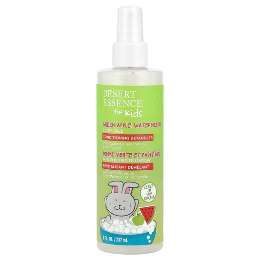 Desert Essence Kids Leave-In Detangling Spray, Green Apple Watermelon, 8 fl oz - Image 1