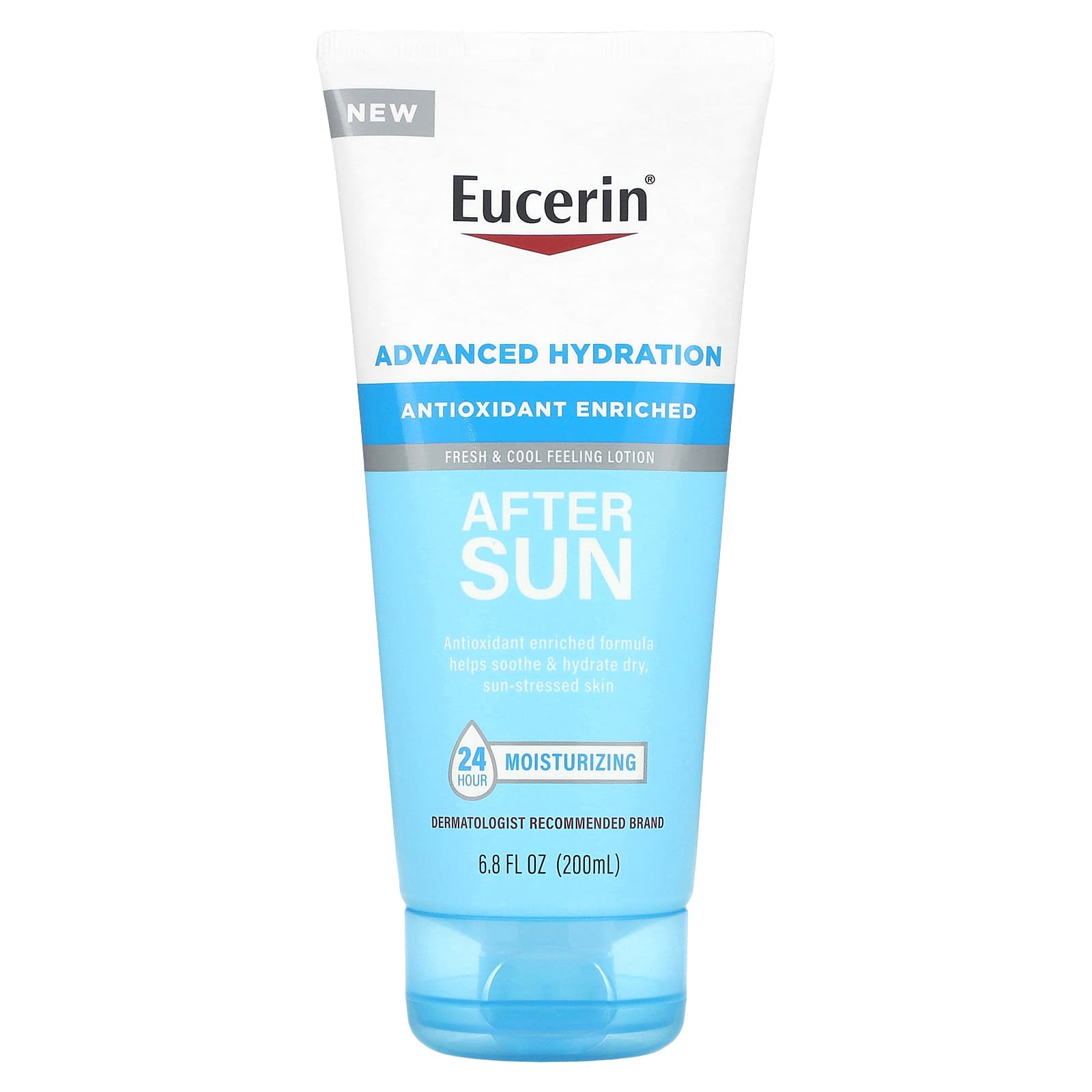 Eucerin Advanced Hydration After Sun Lotion for Sensitive Skin, 6.8 fl oz - Image 1