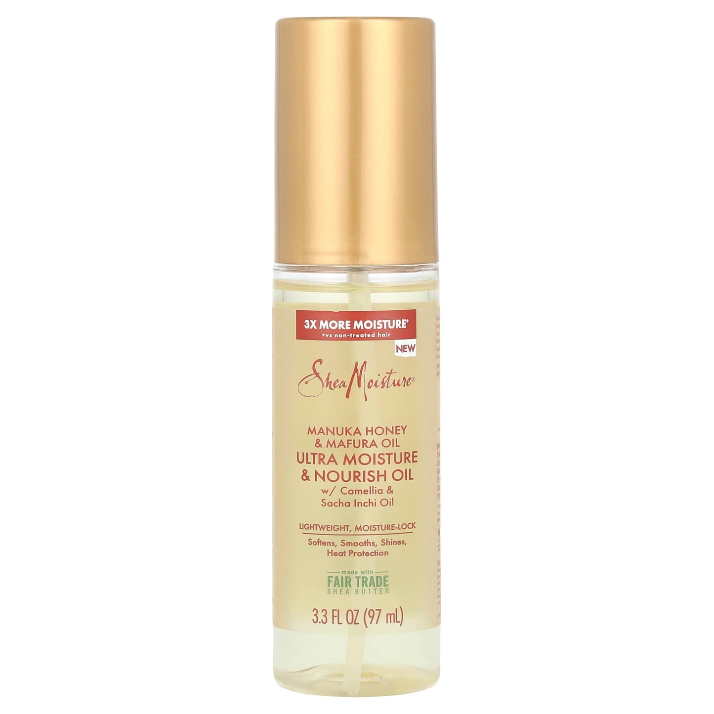 SheaMoisture, Ultra Moisture & Nourish Oil, Manuka Honey & Mafura Oil, 3.3 fl oz (97 ml) - Image 1