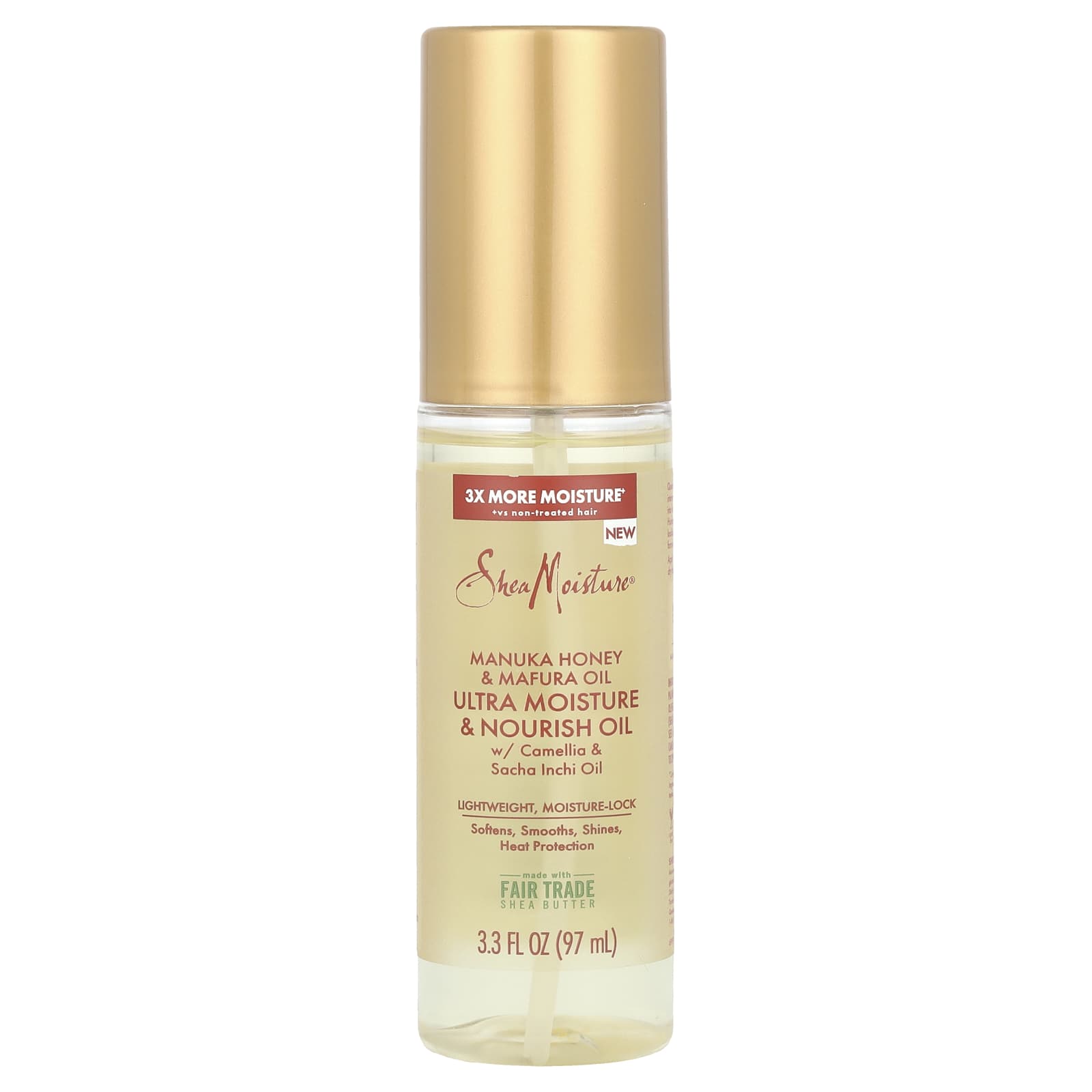 SheaMoisture, Ultra Moisture & Nourish Oil, Manuka Honey & Mafura Oil, 3.3 fl oz (97 ml) - Image 1