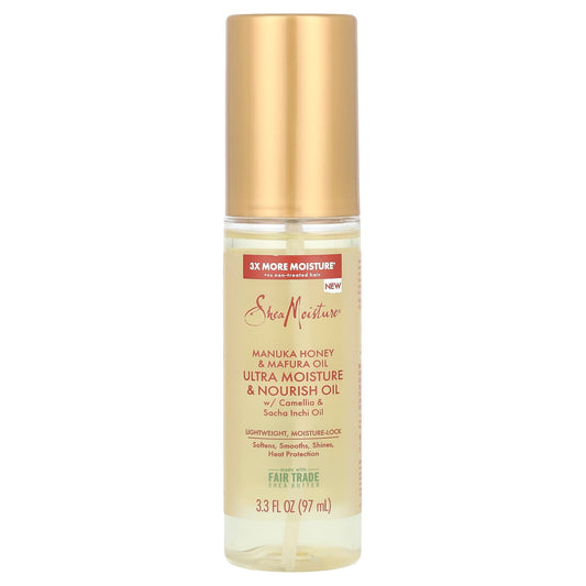 SheaMoisture, Ultra Moisture & Nourish Oil, Manuka Honey & Mafura Oil, 3.3 fl oz (97 ml) - Image 1