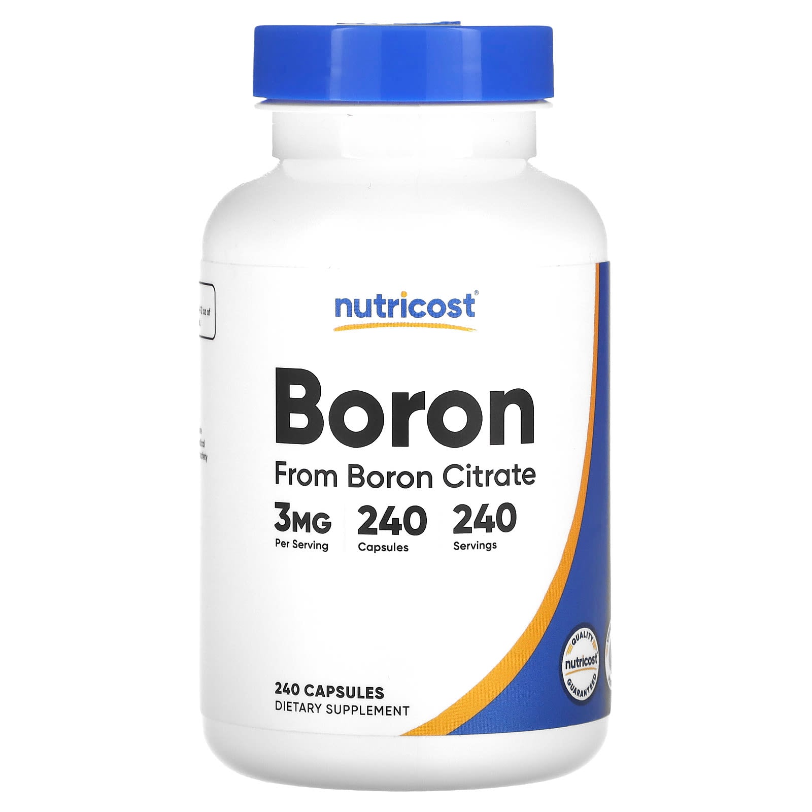 Nutricost, Boron, 3 mg, 240 Capsules - Image 1
