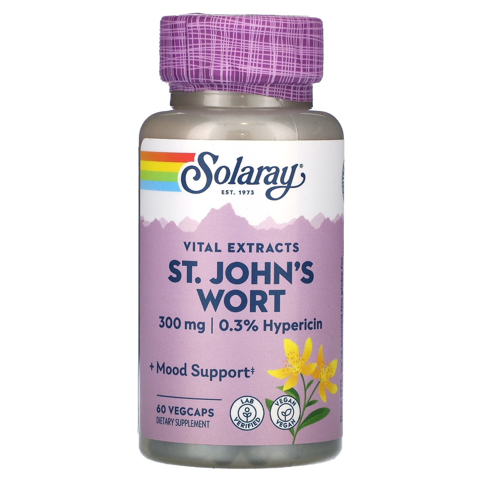 Solaray, Vital Extracts, St. John's Wort, 60 VegCaps - Image 1