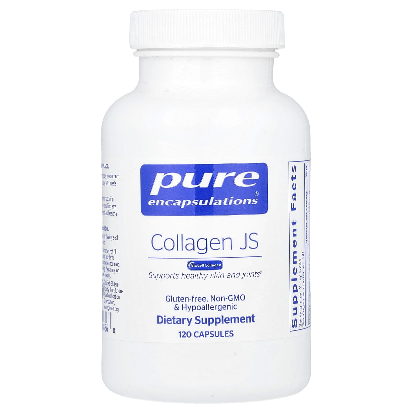 Pure Encapsulations, Collagen JS, 120 Capsules (500 mg per Capsule) - Image 1