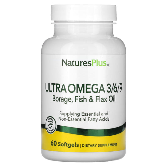 NaturesPlus, Ultra Omega 3/6/9, 60 Softgels - Image 1