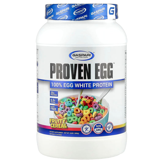 Gaspari Nutrition Proven Egg 100% Egg White Protein, Fruity Cereal, 2 lbs - Image 1
