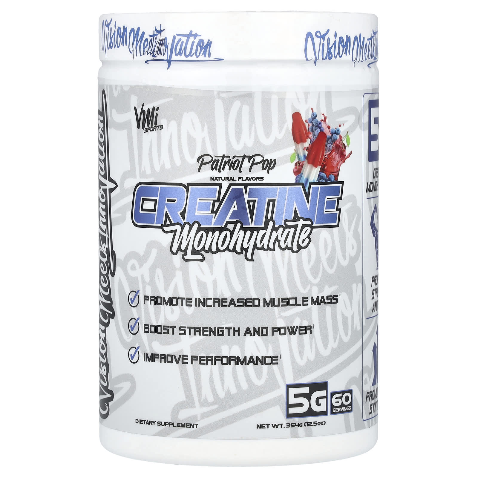 VMI Sports, Creatine Monohydrate, Patriot Pop, 12.5 oz (354 g) - Image 1