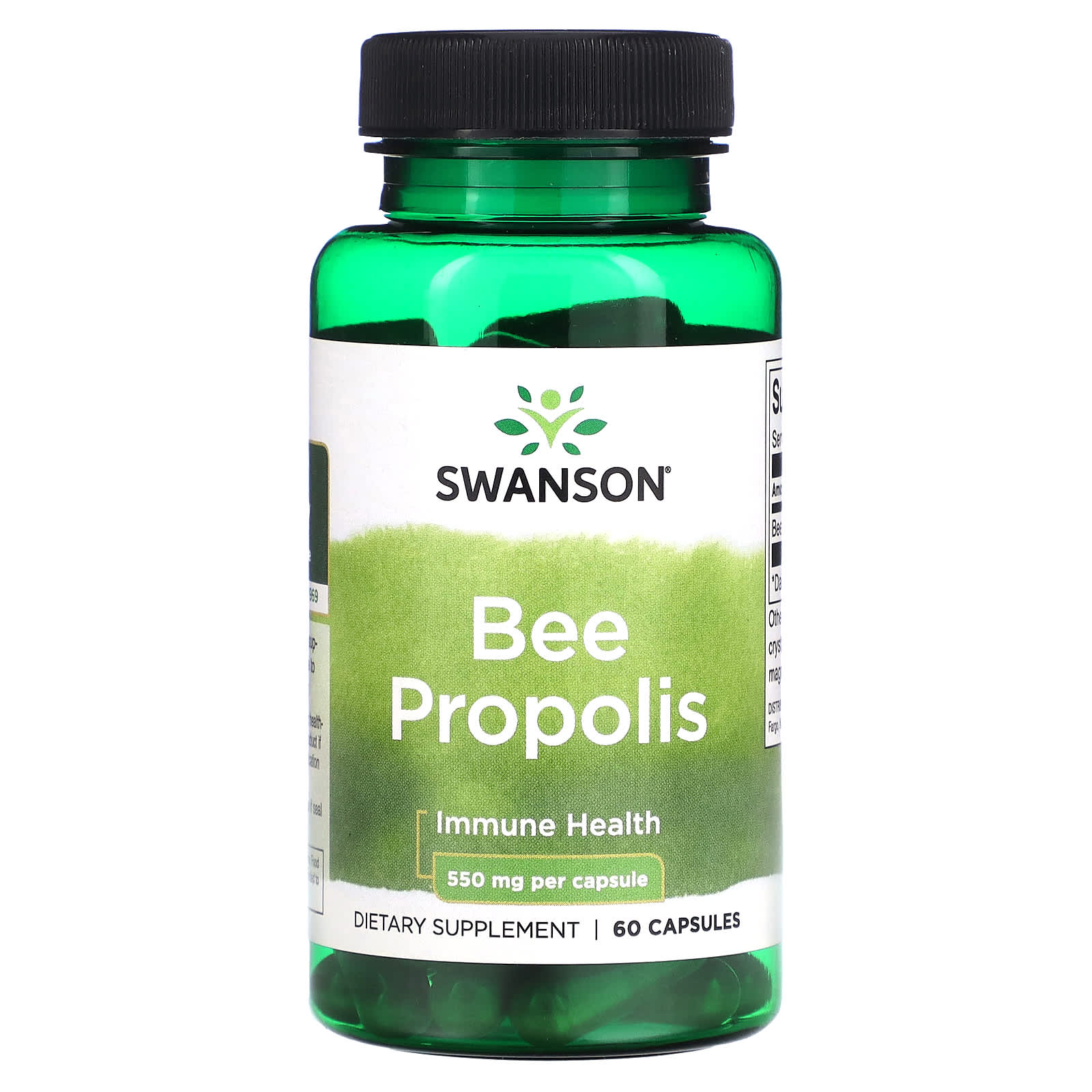 Swanson, Bee Propolis, 550 mg, 60 Capsules - Image 1