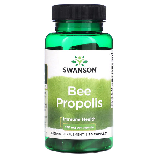 Swanson, Bee Propolis, 550 mg, 60 Capsules - Image 1