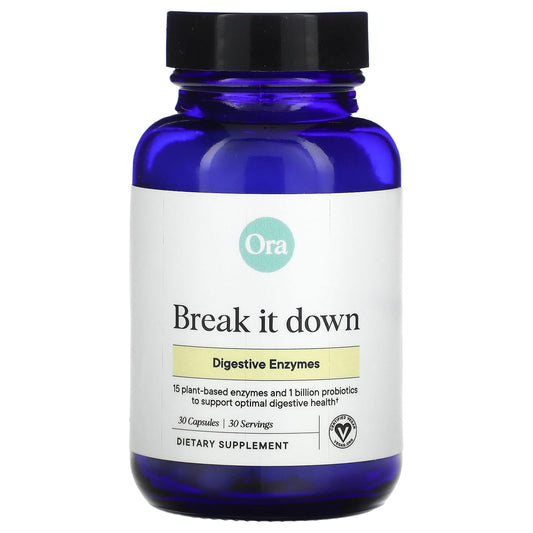 Ora, Break It Down, Digestive Enzymes, 30 Capsules - Image 1
