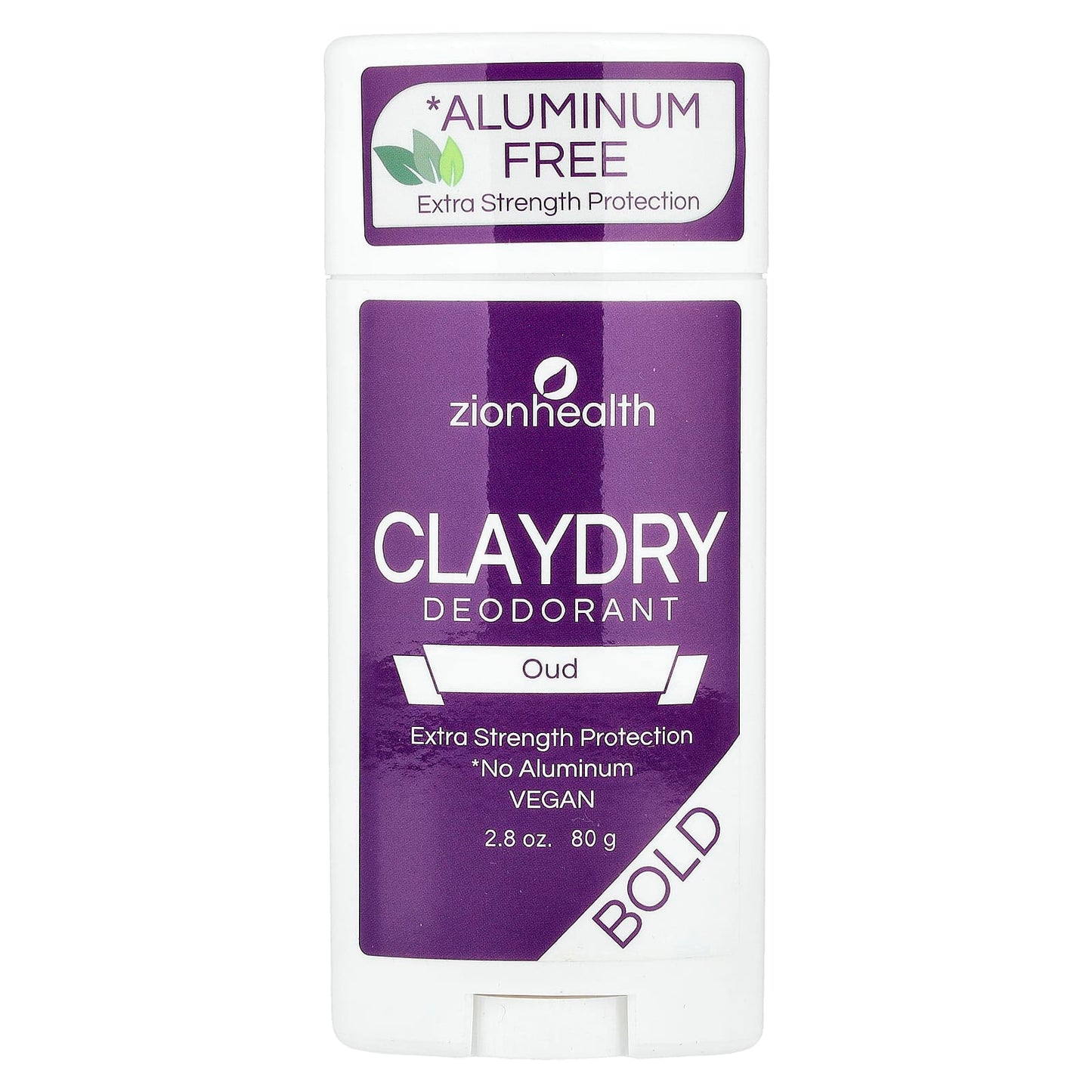 Zion Health, Bold, ClayDry Deodorant, Oud, 2.8 oz (80 g) - Image 1