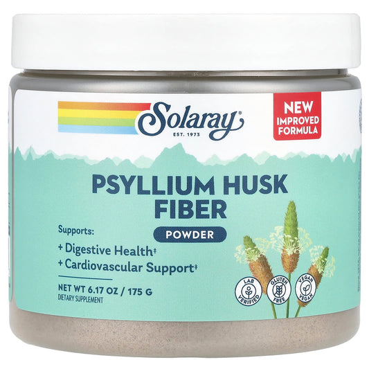 Solaray, Psyllium Husk Fiber Powder, 6.17 oz (175 g) - Image 1