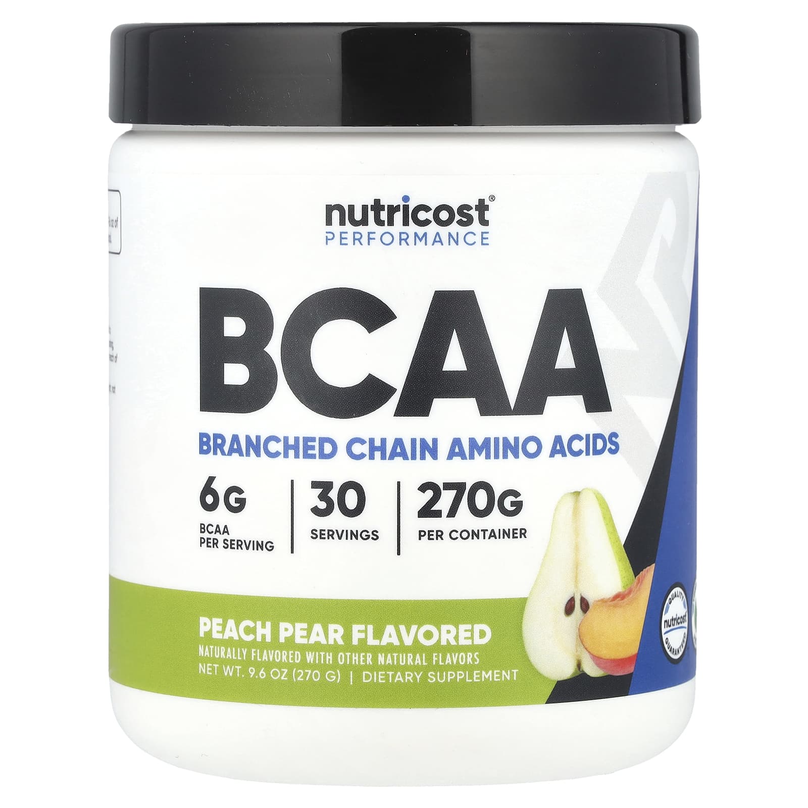Nutricost, Performance, BCAA, Peach Pear, 9.6 oz (270 g) - Image 1