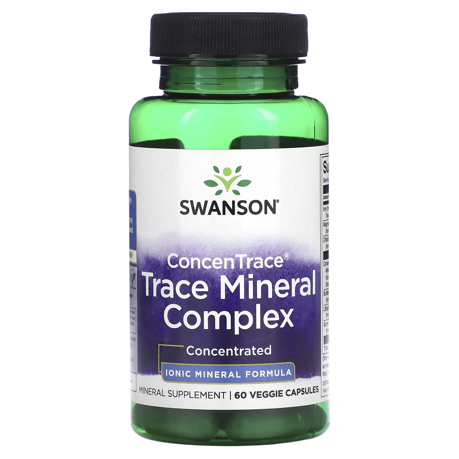 Swanson, ConcenTrace Trace Mineral Complex, 60 Veggie Capsules - Image 1