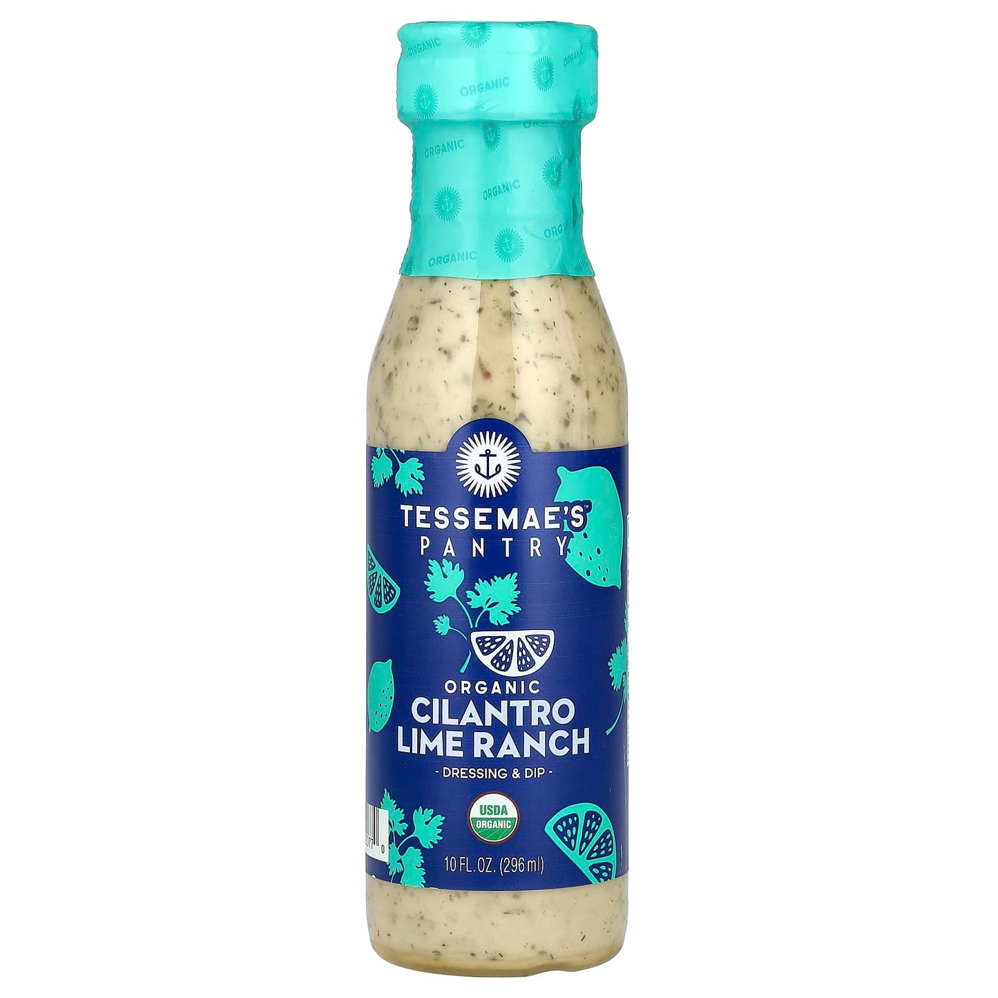 Tessemae's, Pantry, Organic Dressing & Dip, Cilantro Lime Ranch, 10 fl oz (296 ml) - Image 1