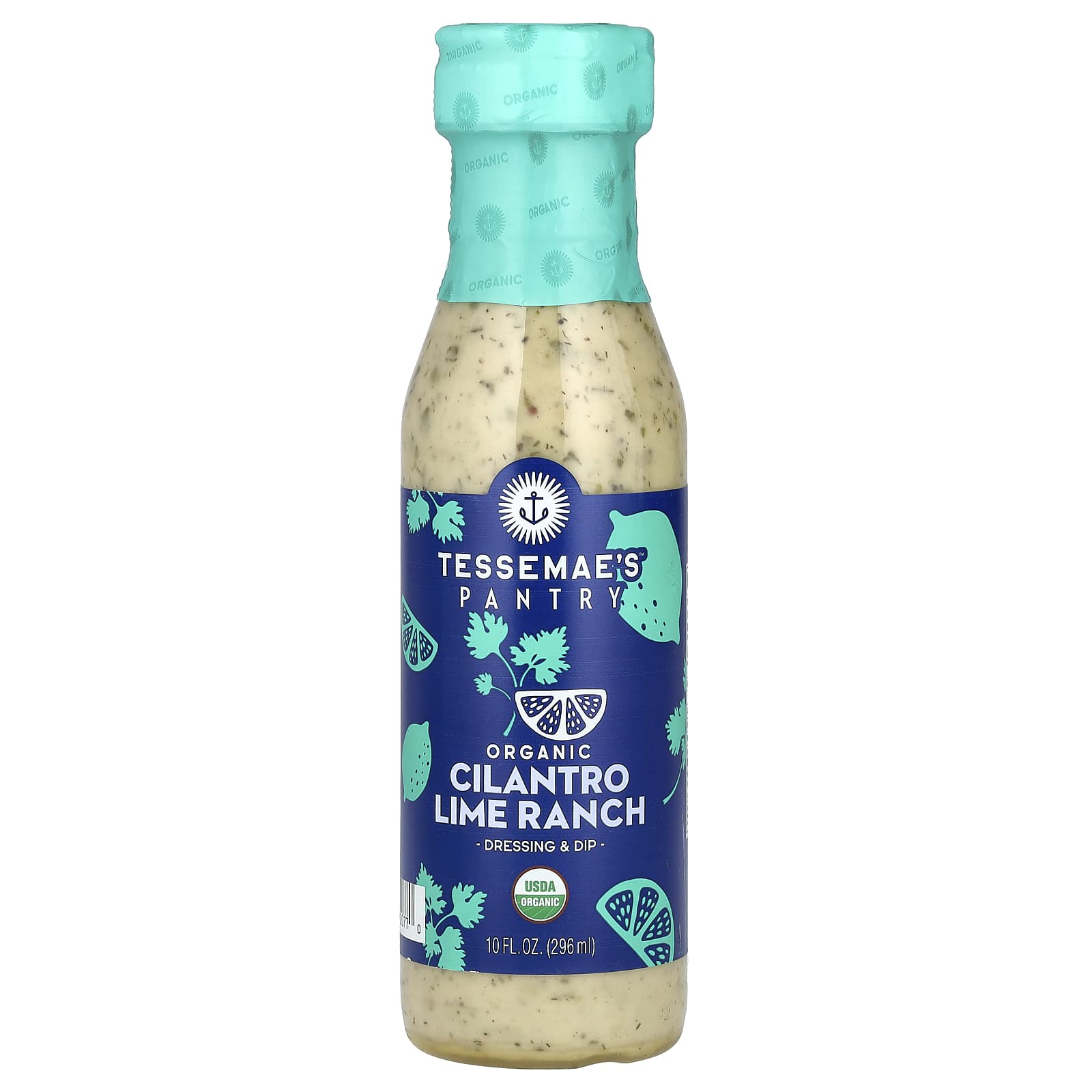 Tessemae's, Pantry, Organic Dressing & Dip, Cilantro Lime Ranch, 10 fl oz (296 ml) - Image 1