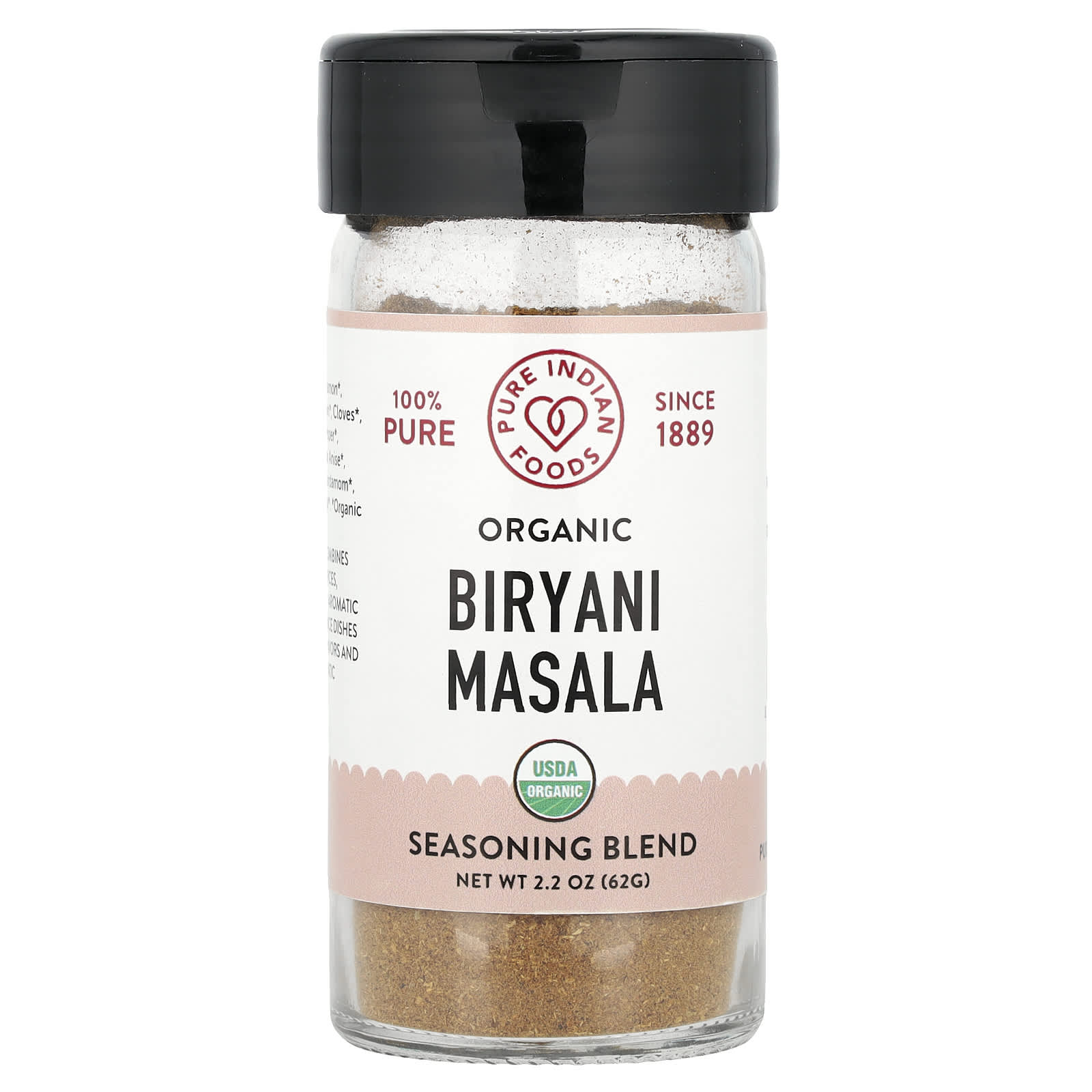 Pure Indian Foods, Organic Biryani Masala, 2.2 oz (62 g) - Image 1