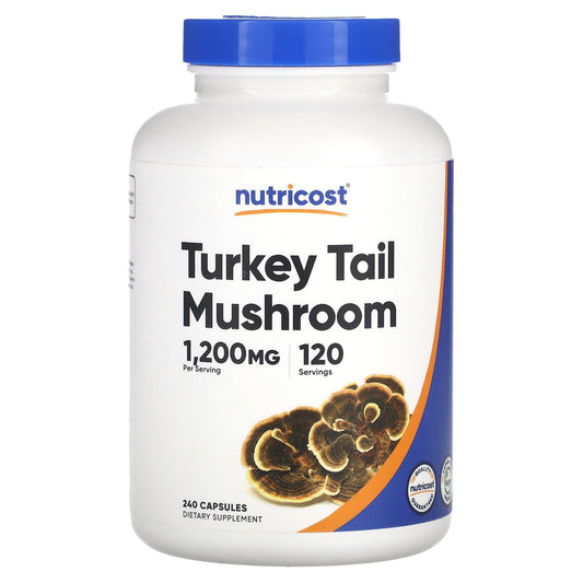 Nutricost, Turkey Tail Mushroom, 240 Capsules (600 mg per Capsule) - Image 1