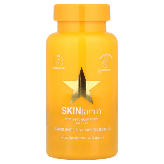 VeggieCollagen Skin Support Supplement by HAIRtamin - 30 Capsules - Image 1