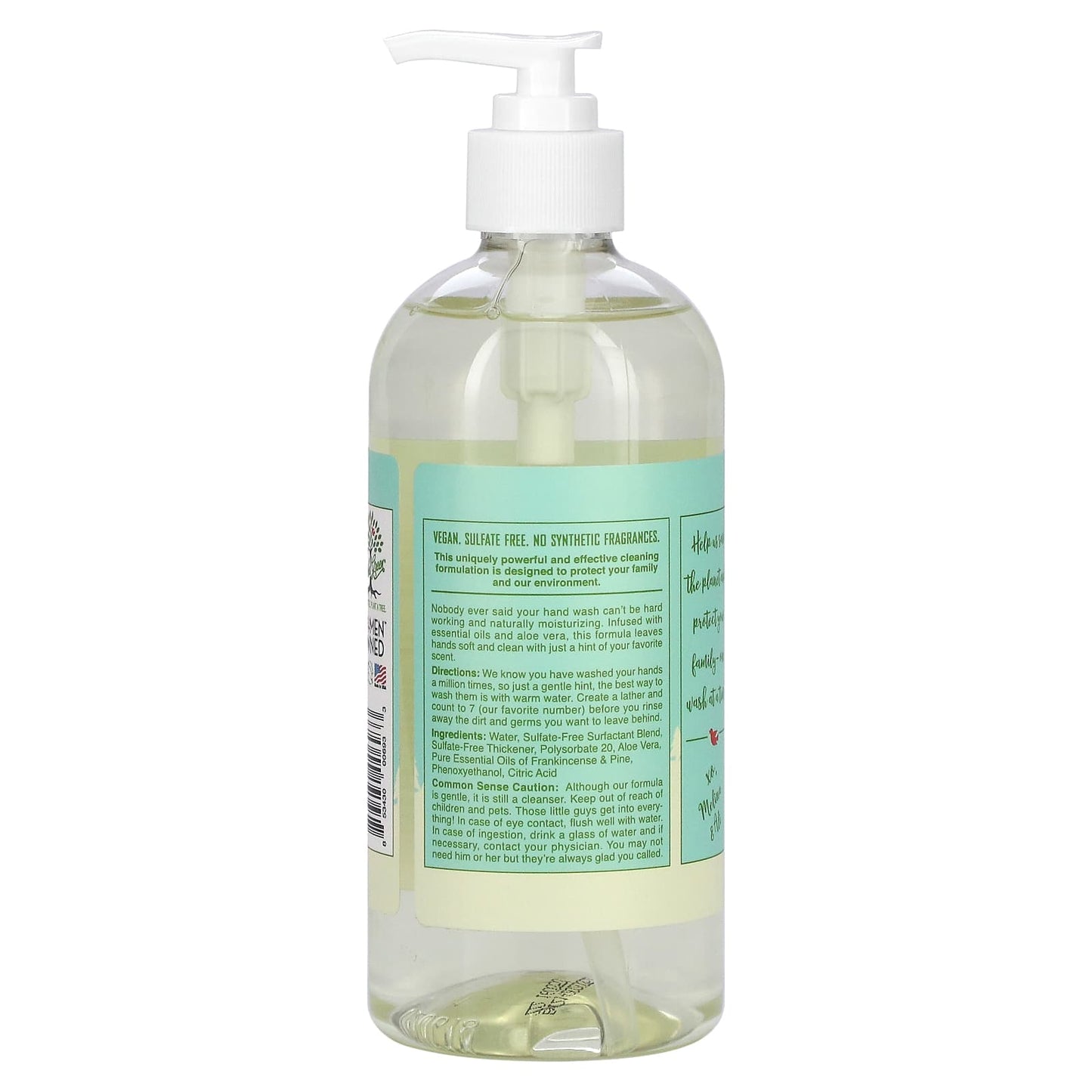 Rebel Green, Fresh & Clean Hand Soap, Frankincense & Pine, 16.9 oz (500 ml) - Image 2
