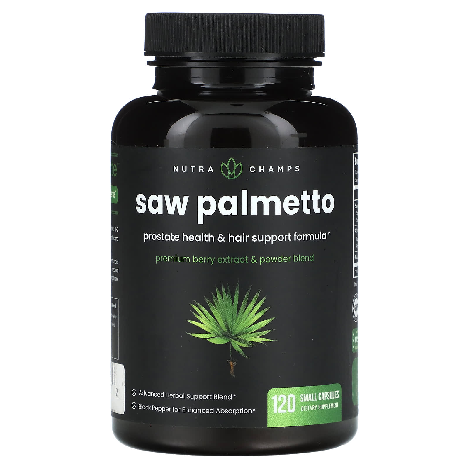 NutraChamps, Saw Palmetto, 120 Small Capsules - Image 1