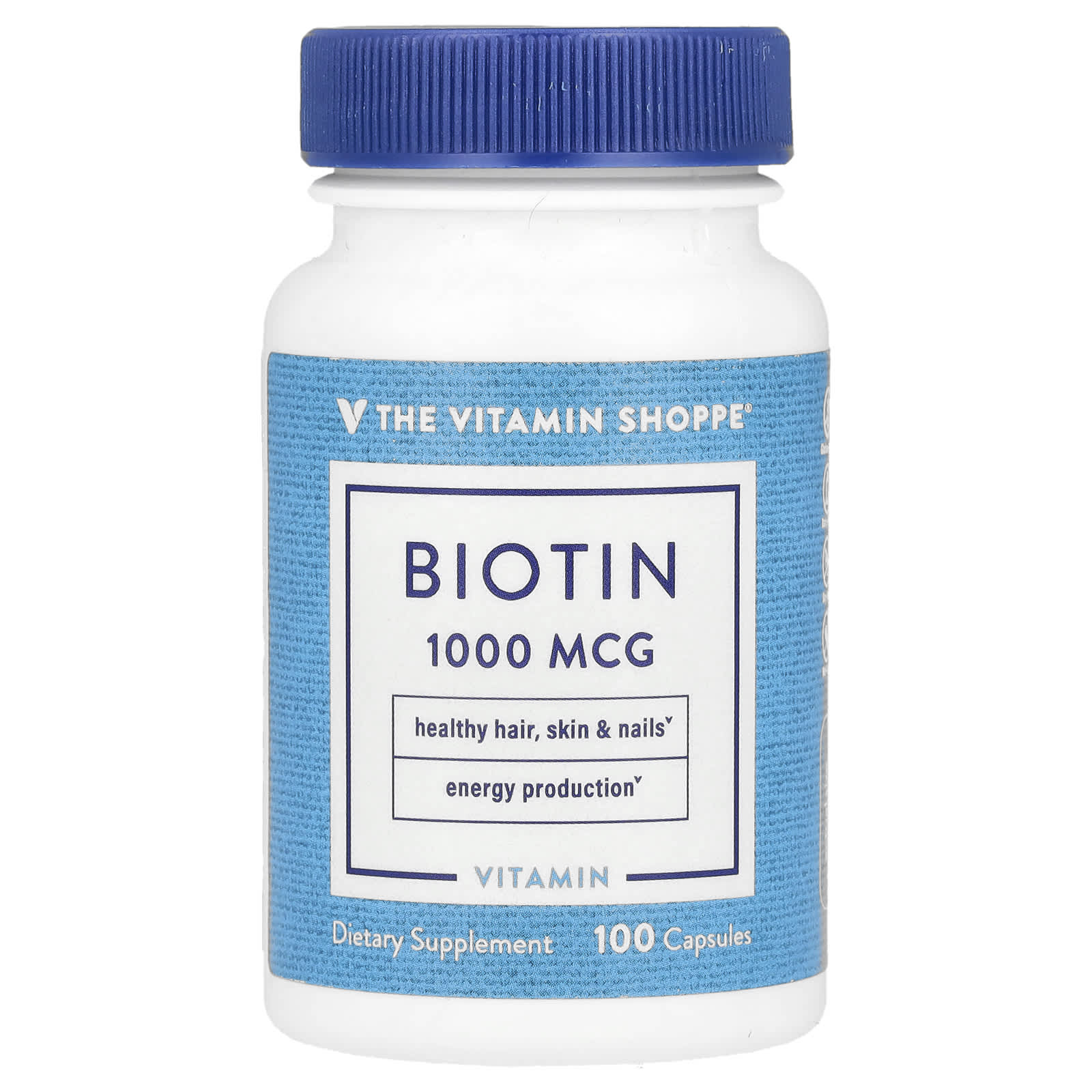 The Vitamin Shoppe, Biotin, 1,000 mcg, 100 Capsules - Image 1