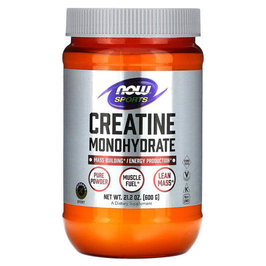 NOW Foods, Sports, Creatine Monohydrate, 21.2 oz (600 g) - Image 1