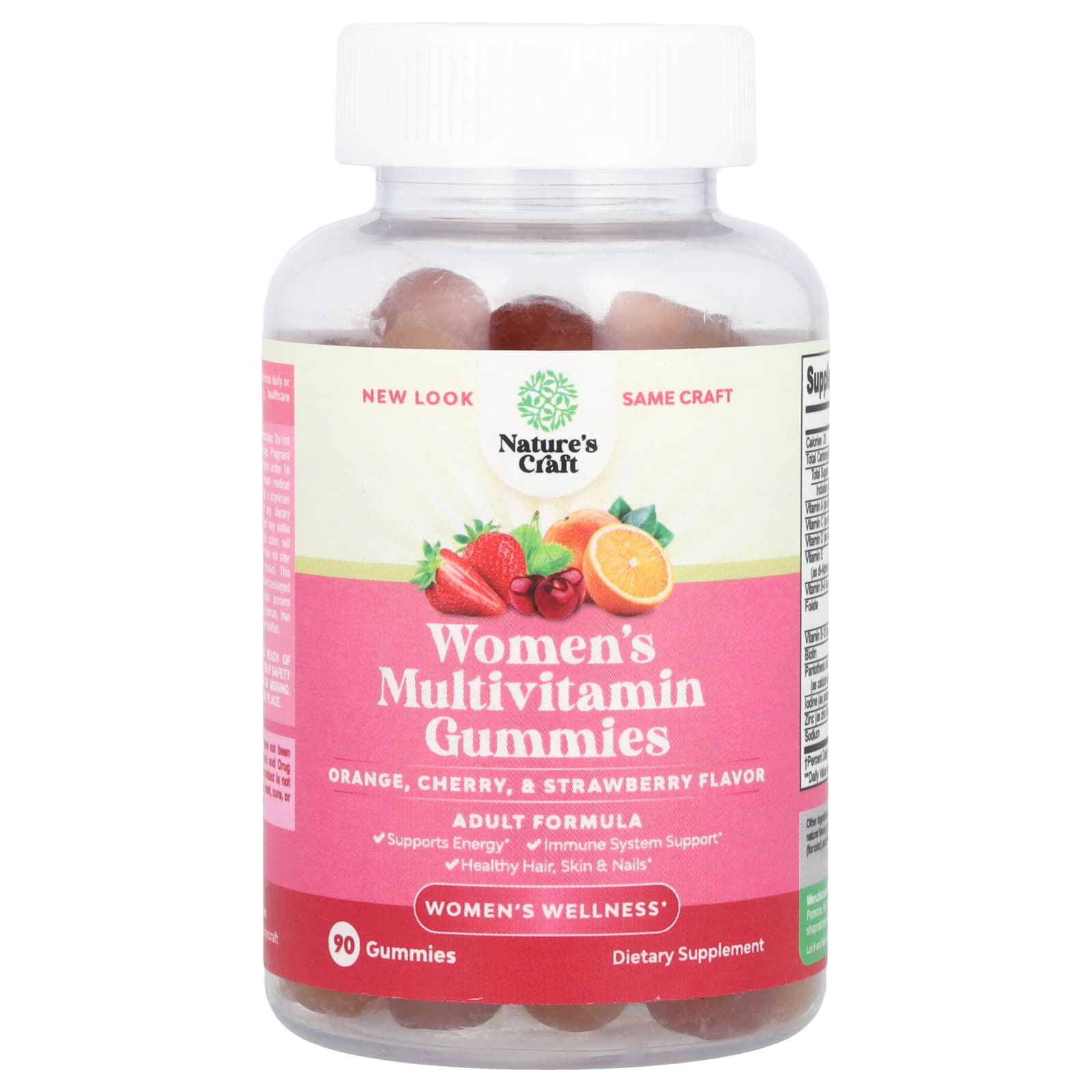Nature's Craft, Women's Multivitamin Gummies, Orange, Cherry, & Strawberry, 90 Gummies - Image 1