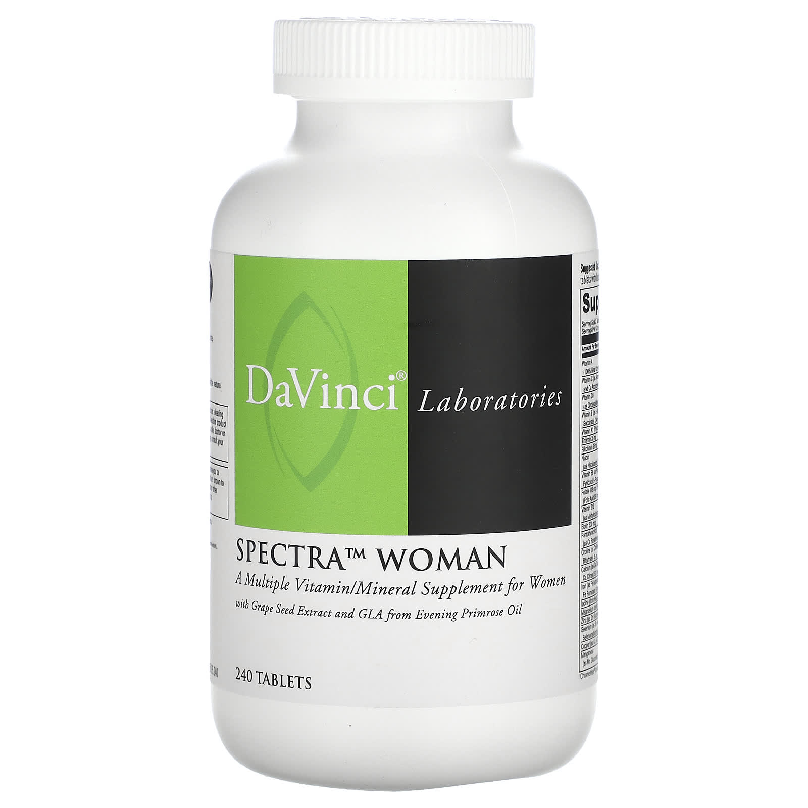 DaVinci Laboratories, Spectra Woman, Multiple Vitamin/Mineral, 240 Tablets