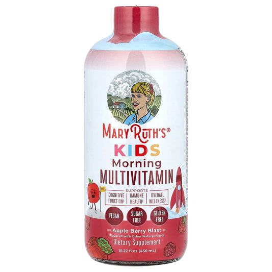MaryRuth's, Kids Morning Multivitamin, Apple Berry Blast, 15.22 fl oz (450 ml) - Image 1