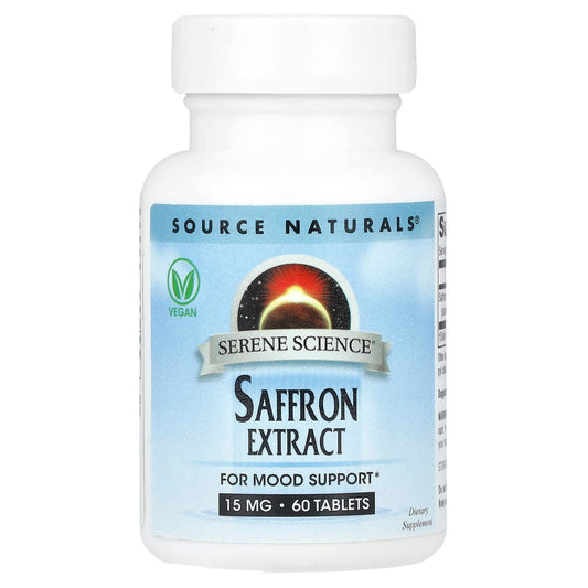 Source Naturals, Serene Science®, Saffron Extract, 15 mg, 60 Tablets - Image 1