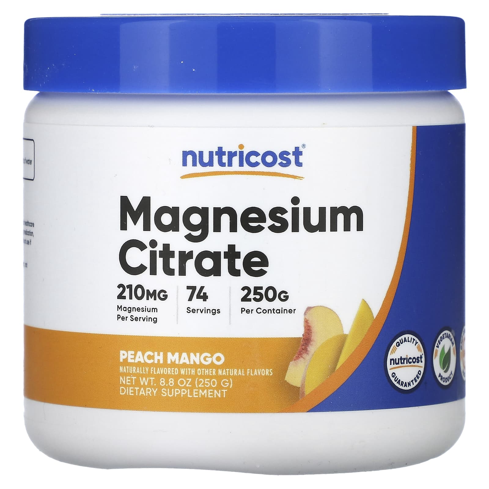 Nutricost, Magnesium Citrate, Peach Mango, 8.8 oz (250 g) - Image 1