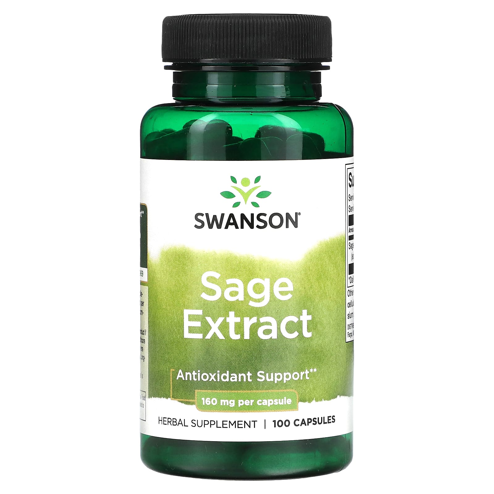 Swanson, Sage Extract, 160 mg, 100 Capsules - Image 1