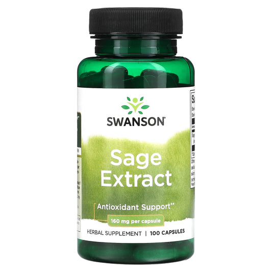 Swanson, Sage Extract, 160 mg, 100 Capsules - Image 1
