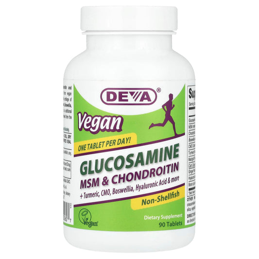 Deva Vegan Glucosamine & Chondroitin Supplement, 90 Tablets - Image 1