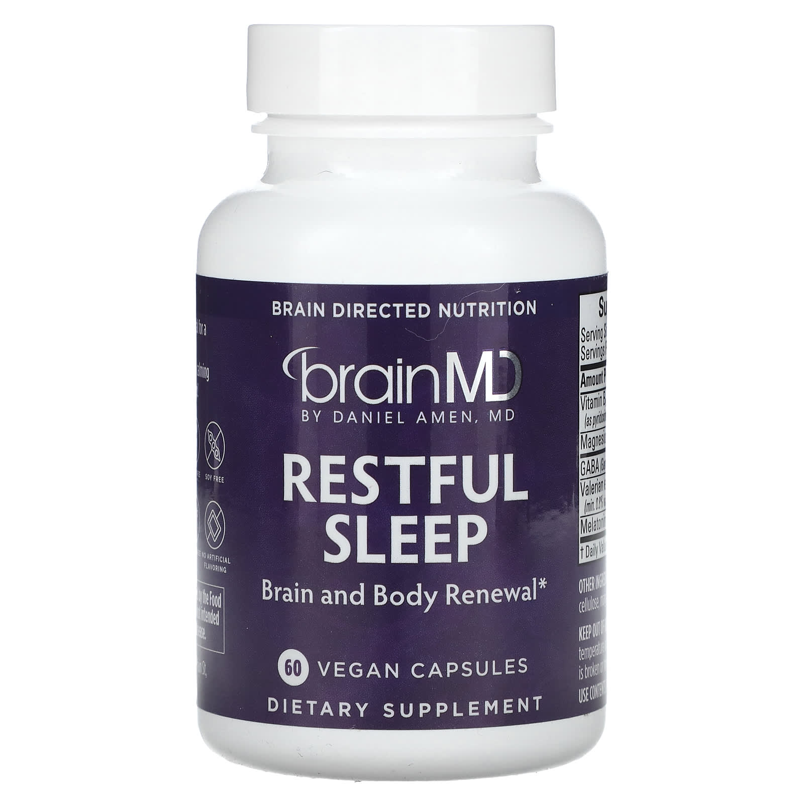 Sleep Better with BrainMD's Restful Sleep Formula - 60 Capsules - Image 1