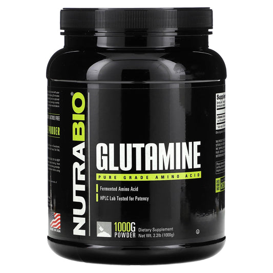 NutraBio, Glutamine, Pure Grade Amino Acid, 2.2 lbs (1,000 g) - Image 1