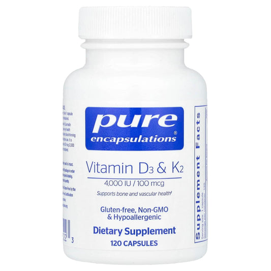 Pure Encapsulations, Vitamin D3 & K2, 120 Capsules - Image 1