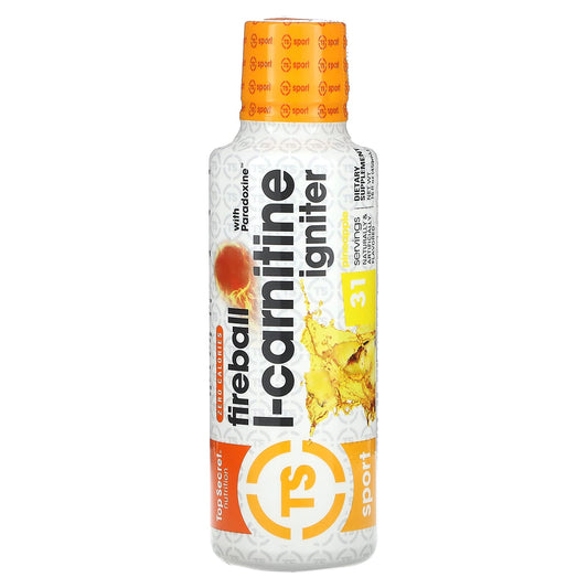 Top Secret Nutrition, Sport, Fireball with Paradoxine, L-Carnitine Igniter, Pineapple, 16 fl oz (459 ml) - Image 1